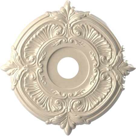 Ekena Millwork Attica PVC Medallion (Canopies up to 6 3/4"), 19"OD x 3 1/2"ID x 1"P, Universal Metallic Pearl Mist CMP19ATEPE